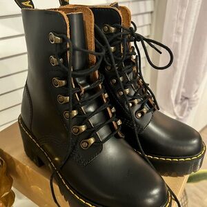 Dr. Martens Black Leather Combat Boots